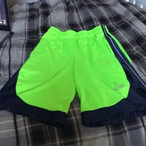 Lime Green Champion Shorts